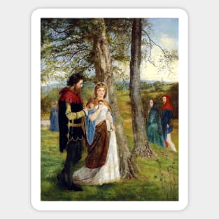 Sir Lancelot and Queen Guinevere - James Archer Sticker